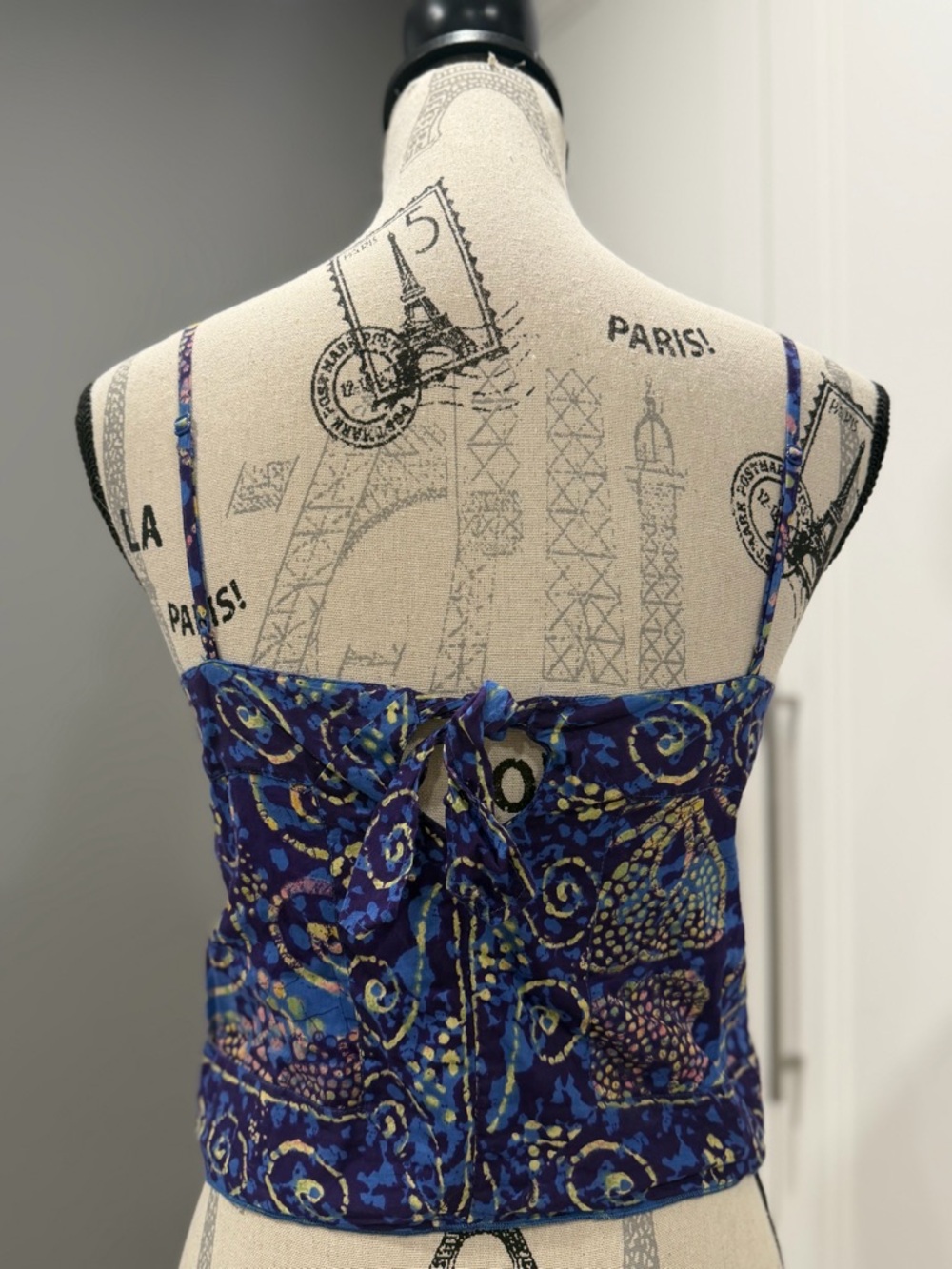 GAP, Retro, Blue Patterned Handkerchief Style Camisole - Picture 7 of 15